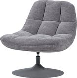 WOOOD Elvi Draaifauteuil - Chenille Structuur - Lichtgrijs