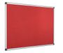 Bi-Office Maya Prikbord, Vilten Memobord Rood, Geanodiseerd Aluminium Omlijsting, 90x60 cm