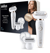 Braun Silk-épil 9 Flex 9-030 - Epilator Voor Vrouwen Met Flexibele Kop Voor Ontharen, Wit/Goud