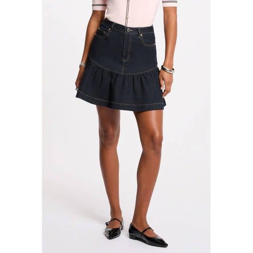 Morgan denim spijkerrok dark blue denim