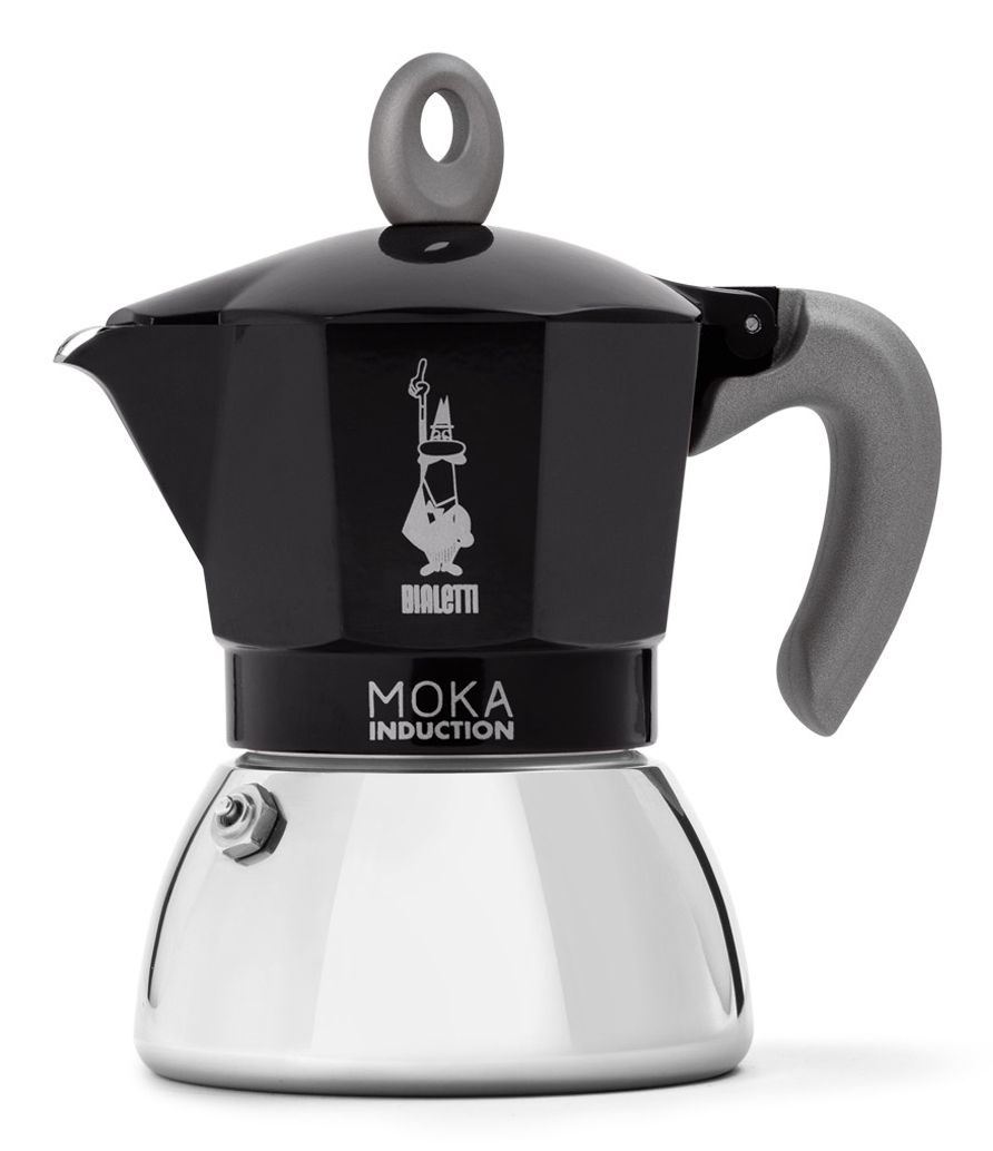 Bialetti Moka Induction Moka Pot - Black - 4 Cups - 0.9L