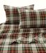 Tribeca Living Charleston Plaid Flanel Diepe Pocket Sheet Set, Koning