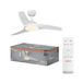 OSRAM LED-plafondventilator Wit, stil, afstandsbediening | Ceiling Fan Garoa, Ceiling Fans with Lighting, Wit, 1065 mm dia, 50000 h, verpakking van 1
