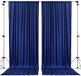 AK TRADING CO. 10ft x 10ft Polyester Achtergrond Gordijnen Gordijnen Panelen met Rod Zakken - Huwelijksceremonie Party Thuis Raamdecoraties - Marineblauw