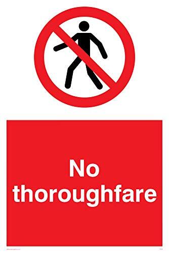 Viking Signs Viking Signs PA29-A2P-V "No Thoroughfare" Sign, Vinyl, 600 mm H x 400 mm W