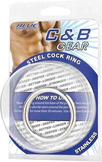 Blue Line Cockring - Zwart - Engels