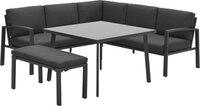 Garden Impressions Tropea lounge dining set 5-delig - donker grijs