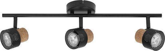 Ledvance DECOR SPOT CORK - LED Armatuur - GU10 - 3x3.4W - Zwart