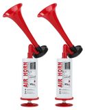 Pompe manuelle avec sifflet de sécurité - Universelle pour les sports et les événements - Rouge - Lot de 2