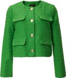 comma Indoor-Jacke Vrouwen lichtgroen Katoen Regular Fit