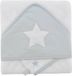 Poyetmotte DOUX NID badset geborduurd + handschoenprint ster - 75x75 cm - parel