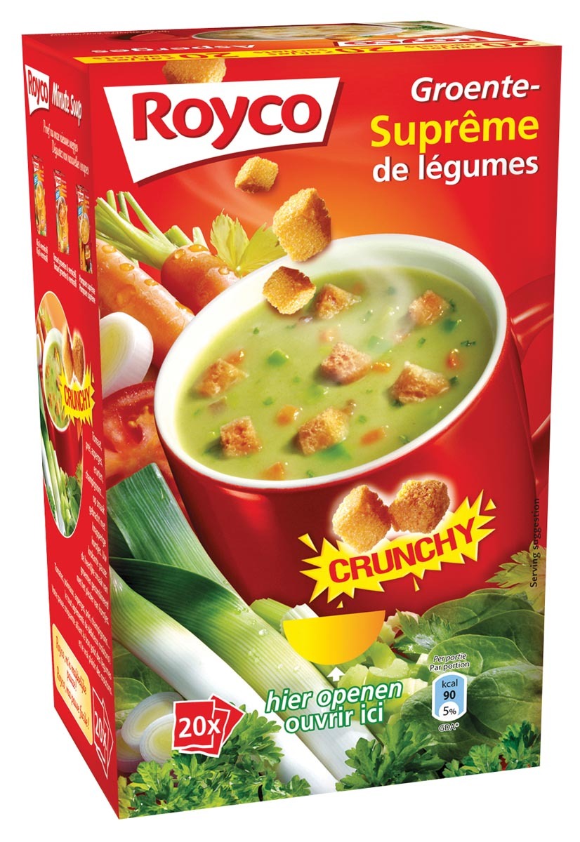 Royco Minute Soup groentensuprême met croutons pak van 20 zakjes