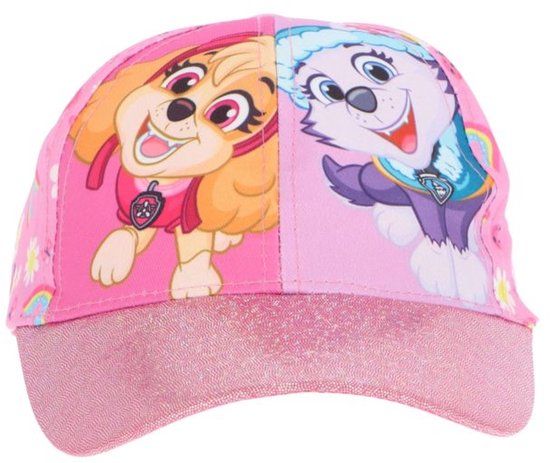 4KidsOnly Paw Patrol Kinderpet – 52cm – Skye & Everest – Roze Cap – Leeftijd 3-8 Jaar