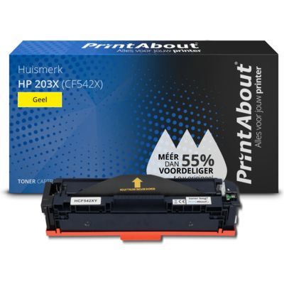 PrintAbout HP 203X (CF542X) Yellow High Yield Compatible Toner Cartridge