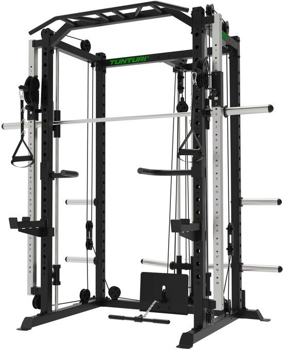 Tunturi SM90 Smith Machine Krachtstation - Compact Home Gym - Black