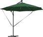vidaXL Stokparasol Groen 294 x 294 x 248 cm Polyester en Aluminium