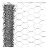 Nature Schermgaas - 2x - grijs - verzinkt staal - 50 x 500 cm - zeskantig maaswijdte 25 x 25 mm