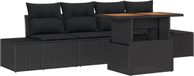 vidaXL Banc de jardin noir polyrotin