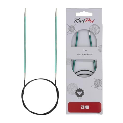 KnitPro Zing Rondbreinaald 40cm Maat 3.25mm Groen/Zilver/Zwart