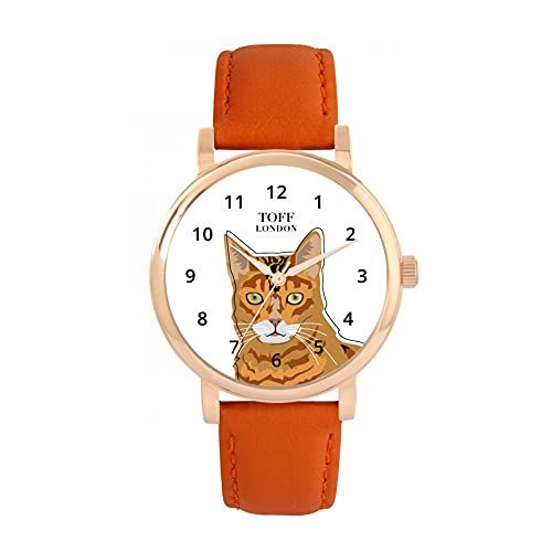 Toff London Ginger Bengal Head Cat Watch - 5059656699903
