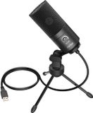 FIFINE USB Microfoon PC, Condensator Microfoons voor PC MAC PS4 PS5, Studio Kwaliteit Opname, voor Streaming Podcast Studio