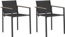 vidaXL Chaise de jardin noir textile