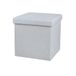 KUBE "TISSU" POEF DE RANGEMENT PLIABLE GRIS CLAIR 37,5XH37,5CM
