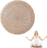 Unyqoos® Tatami-bodemkussens – handgeweven zit- en vloerkussens van stro