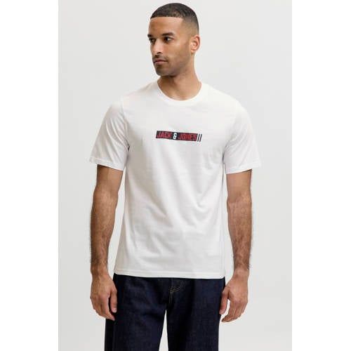 JACK&JONES - JJMUNK TEE SS CREW NECK SN - Heren - T-shirts - L - Wit - Katoen