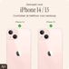 AVY Hoesje geschikt voor Apple iPhone 14 / 13 | Compatibel met MagSafe | Back Cover | Haakjes voor koord | Paars