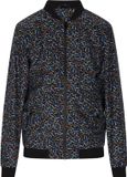 MO Jas blauw Dierenprint Lange mouw Rits Steekzakken Polyester Heren XL