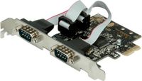 Value PCI-Express Kaart, Serieel RS232, D-Sub 9, 2 Poorts