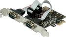 Value PCI-Express Kaart, Serieel RS232, D-Sub 9, 2 Poorts
