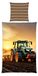 TRANKIELO® - Ensemble de literie en Coton avec motif tracteur – Housse de couette 140x200 cm & taie d'oreiller 70x90 cm
