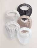 Next - Baby Bandana Bibs - 5 Pack - Unisex - Cotton - Brown