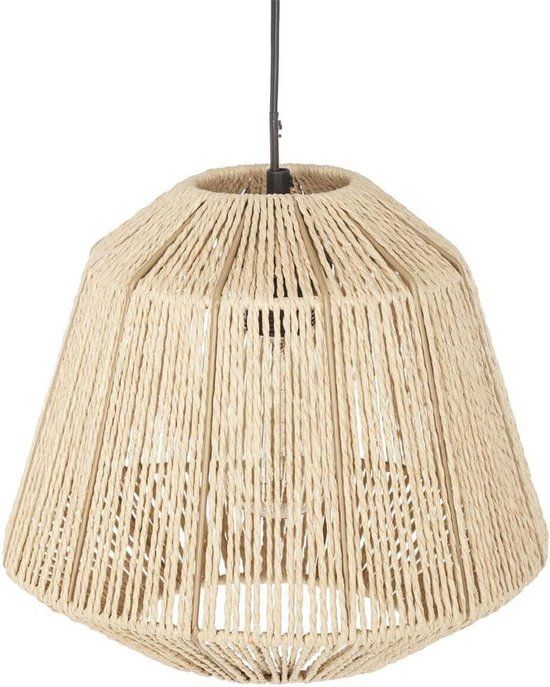 Hanglamp Boho Ø 29 cm Naturel - Zwart/Beige - Merkloos