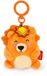Legami - Super zachte sleutelhanger met leeuwmotief, pluche sleutelhanger, hanger met gegraveerde boodschap en karabijnhaak van zink, 7 x 11 cm, Oranje, S