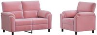 vidaXL Bankstel Roze Fluweel