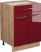Vicco Fame-Line Keukenonderkast – 60 cm met lade, WB Antraciet Bordeauxrode hoogglans