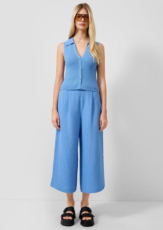 Q/S designed by - Dames broek - Maat 36 - Vrouwen - blauw - Viscose