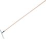 Merkloos / Sans marque Tuinhark - verzinkt metaal - 12 tanden - 30 cm - inclusief steel 140 cm