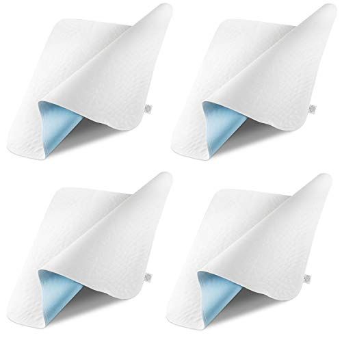 Sensalou Waterdichte Bedonderlegger Herbruikbaar 75x90 cm – Set van 4 Wasbare Incontinentie Onderleggers – Extra Sterke Bescherming voor Baby’s, Volwassenen en Senioren – Tot 2400 ml/m² – OEKO-TEX