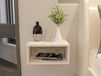 DOREX Table de chevet suspendue marbre blanc