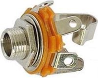 VROUWELIJKE 6.35mm STEREO JACK - OPEN CIRCUIT - CHASSISMONTAGE