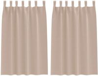 vidaXL Blackout Gordijnen met Ringen 2 st Taupe 175 x 140 cm Polyester