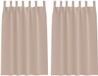 vidaXL Blackout Gordijnen met Ringen 2 st Taupe 175 x 140 cm Polyester