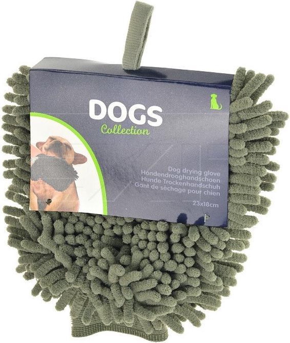 Dogs Collection Hondendrooghandschoen 23 Cm Microfiber Groen groen