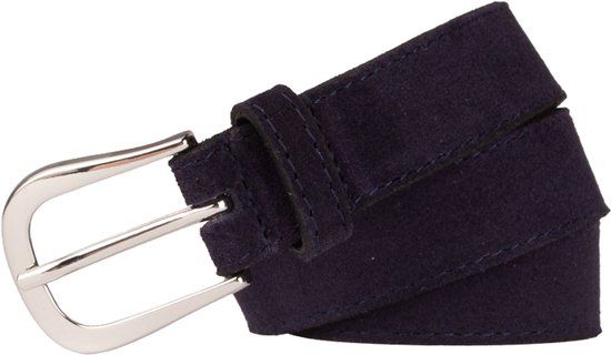Legend Dames Leren Riem Blauw 85 cm