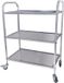 Ibenzoa® Robuste Armoire à thé portable en inox avec étagères réglables et roulettes