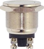 Merkloos Sintron Metalen inbouw drukknop (verbreek) 19mm open - 230V/2A - chroom